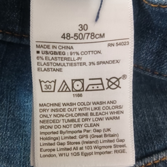 Gap Denim True Skinny Jeans Indigo Stretch Size 30 - Picture 12 of 13
